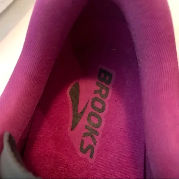Brooks Running Shoes Pure Flow Purple Gray Athletic Sneakers Women Sz 6 Run Walk - Picture 10 of 11